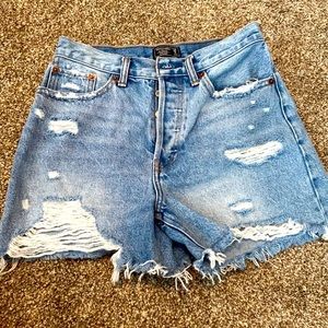 Abercrombie & Fitch high waisted jean shorts